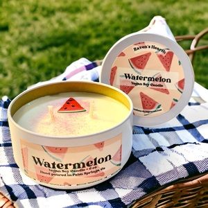Watermelon Scented Soy Candle | 6 oz | Vegan